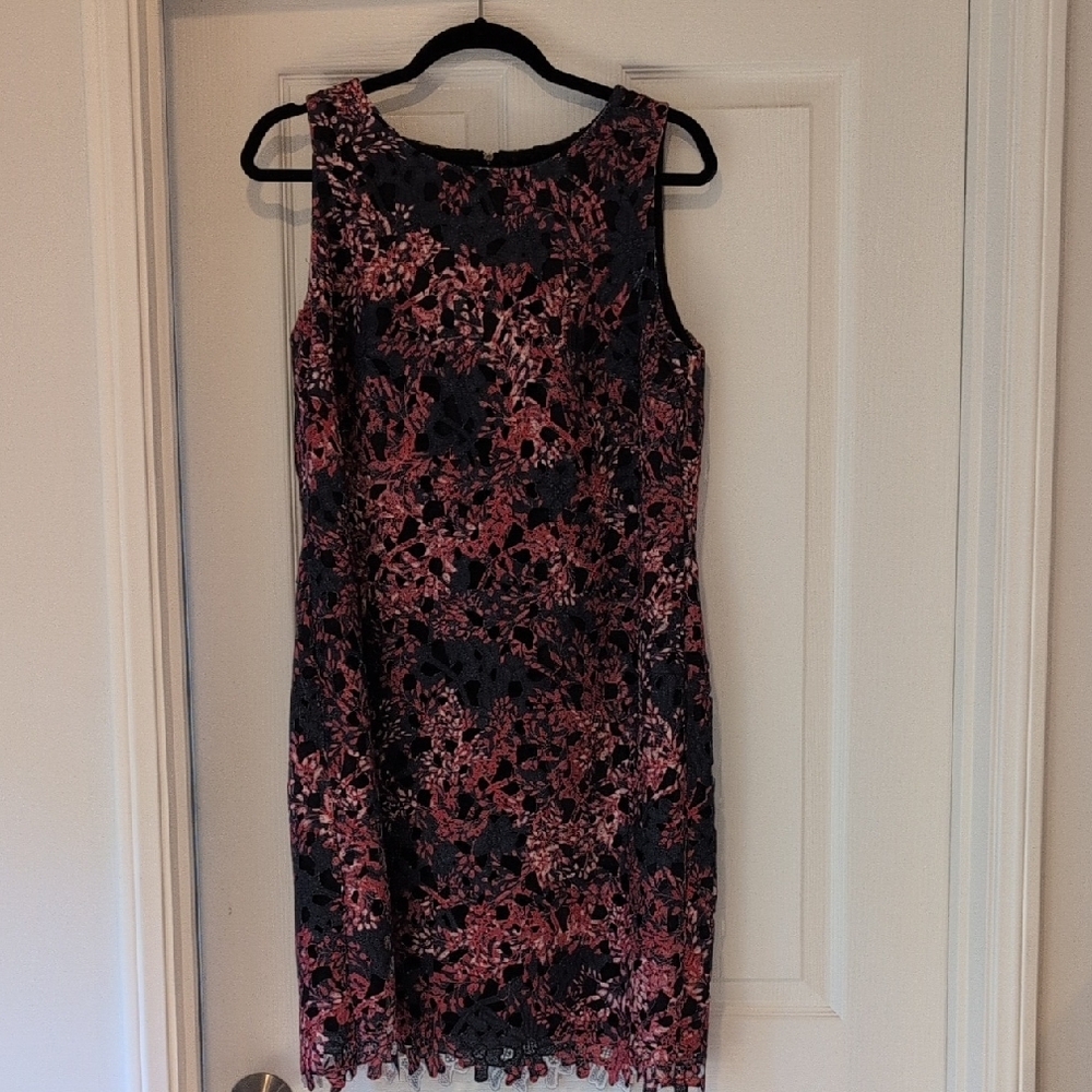 Vince Camuto Dark Blue & Pink CutOut  Dress